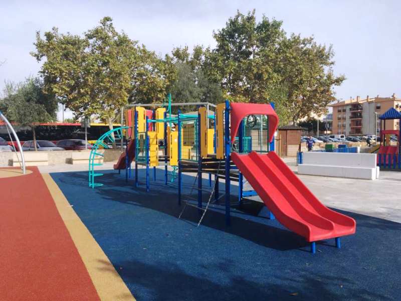 Finalitzen amb xit les obres de rehabilitaci del parc infantil de la plaa Mallorca