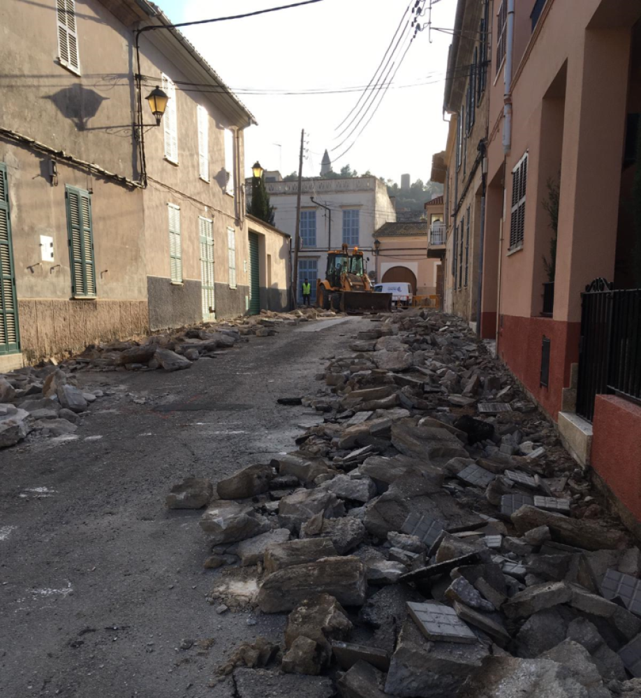 Empiezan las obras de acondicionamiento de la calle Presbtero Antoni Lliteras