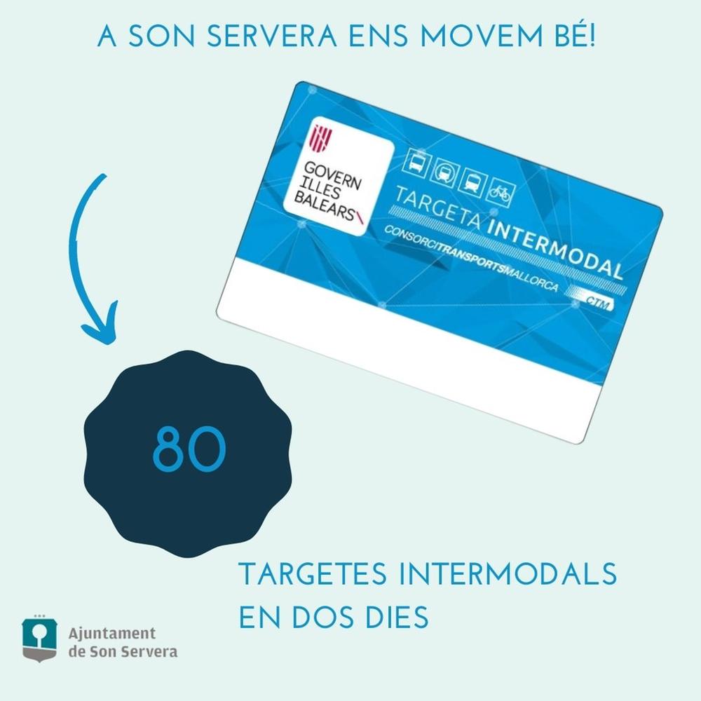 Tramitades 80 targetes intermodals en dos dies