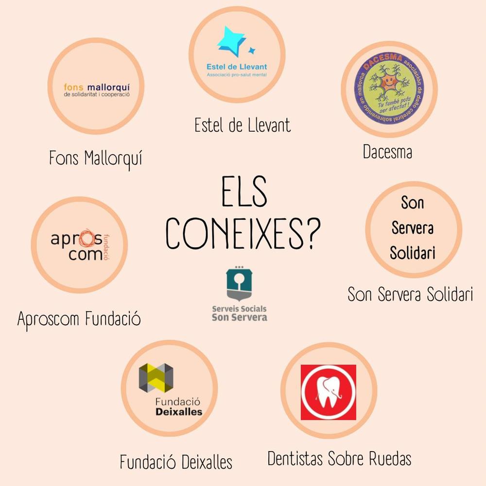 Los conoces?; el nuevo proyecto de los Servicios Sociales de Son Servera para dar a conocer las entidades sociales con servicio en el municipio