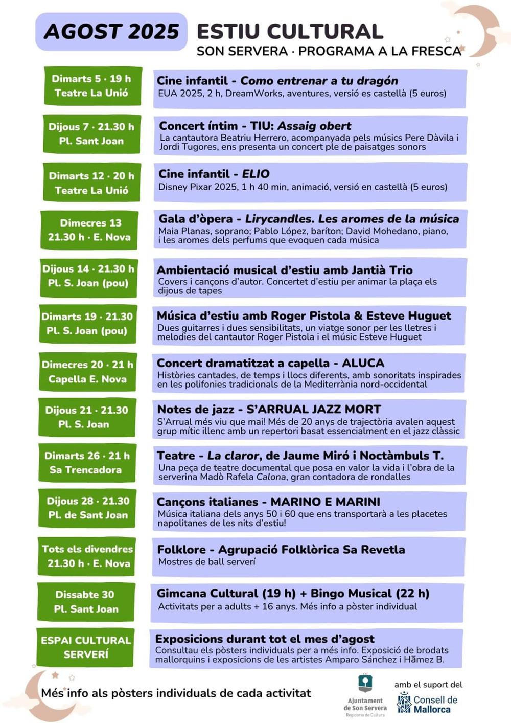 ESTIU CULTURAL � AGOST 2025