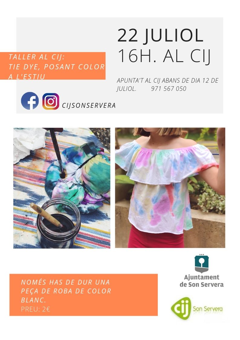 Taller al CIJ: Tie Dye, posant color a l'estiu