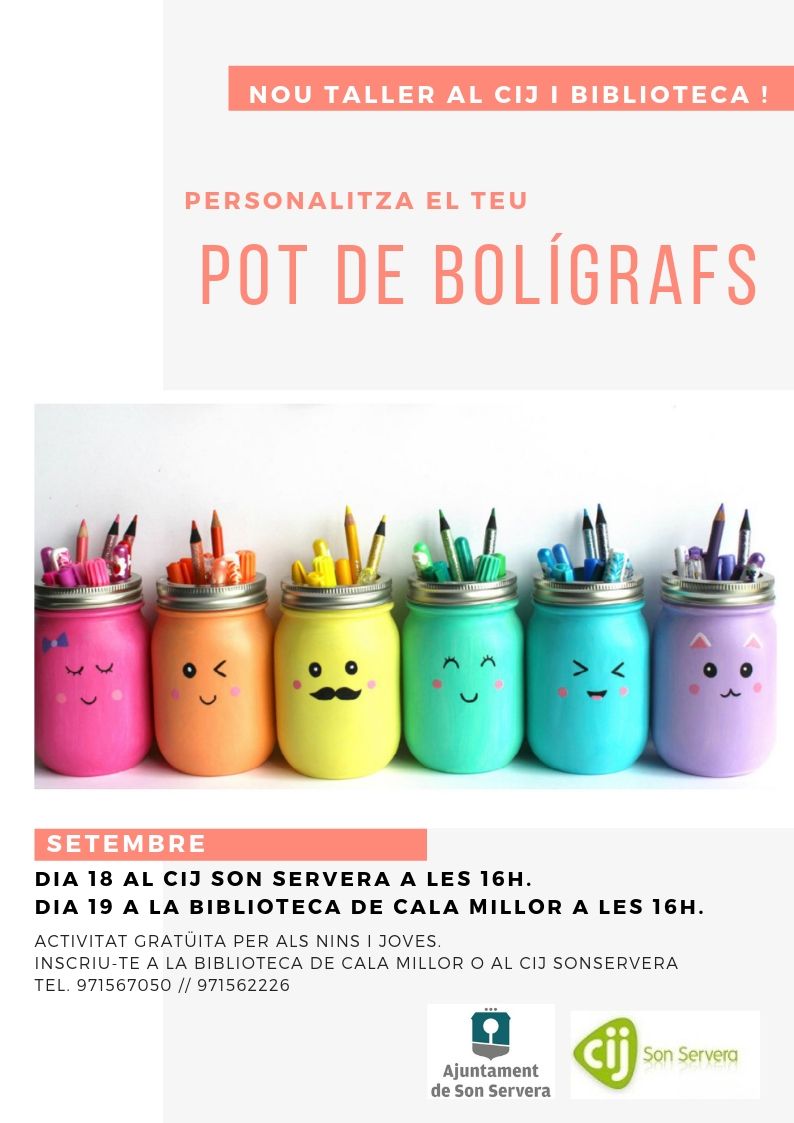 Personaltiza el teu pot de bolgrafs