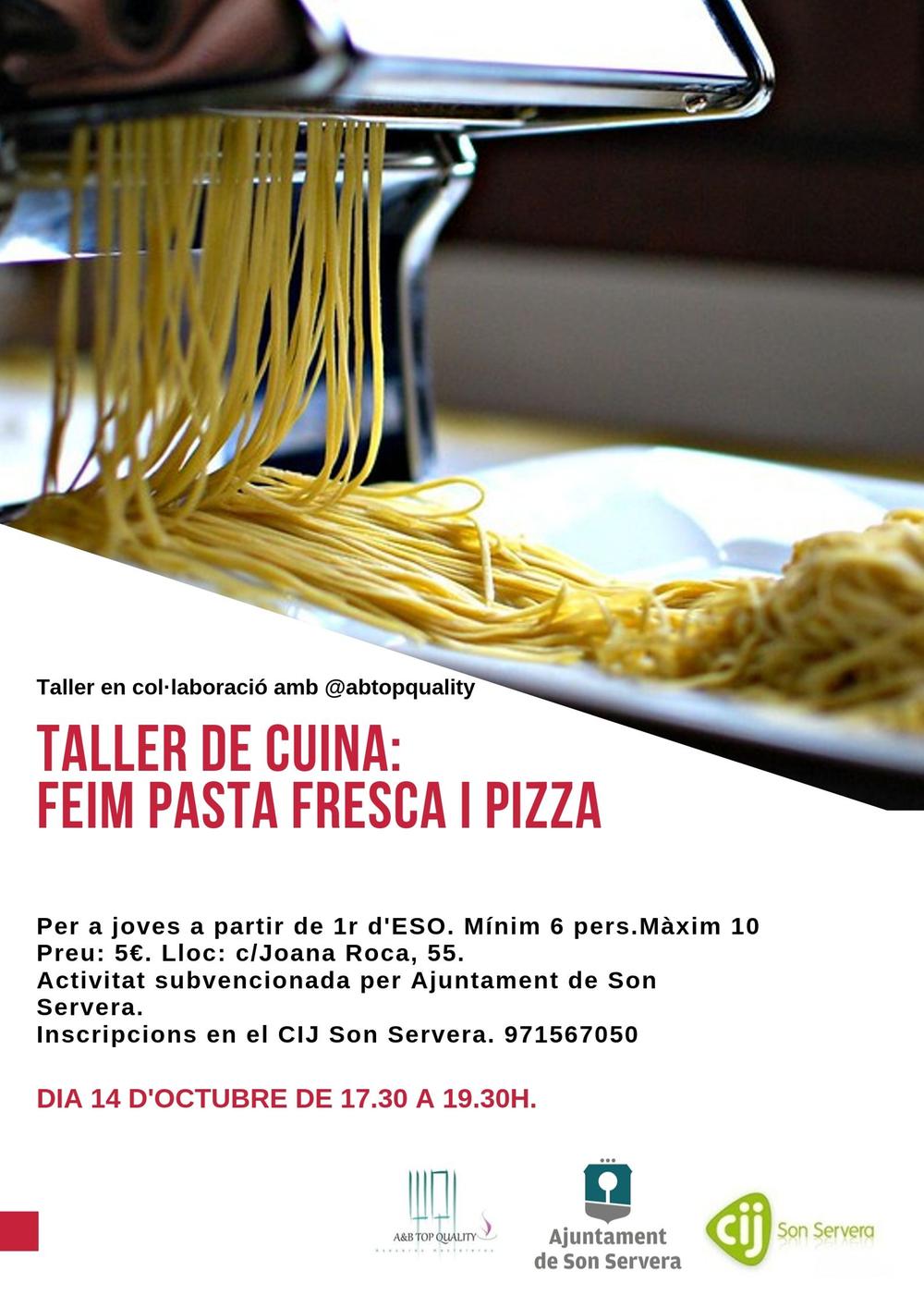 Taller de cocina: hacemos pasta fresca y pizza