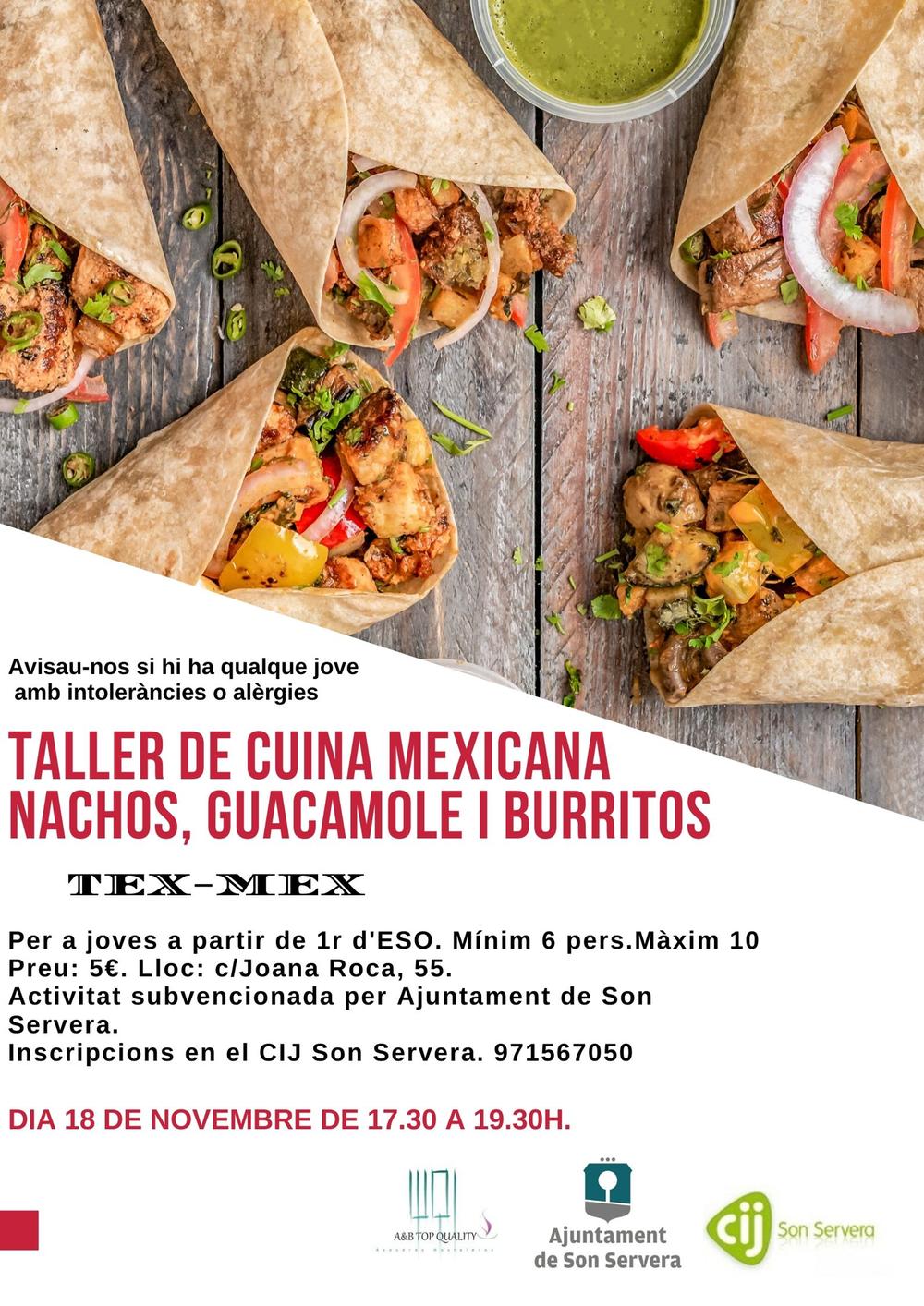 Taller de cocina mejicana: nachos, guacamole y burritos