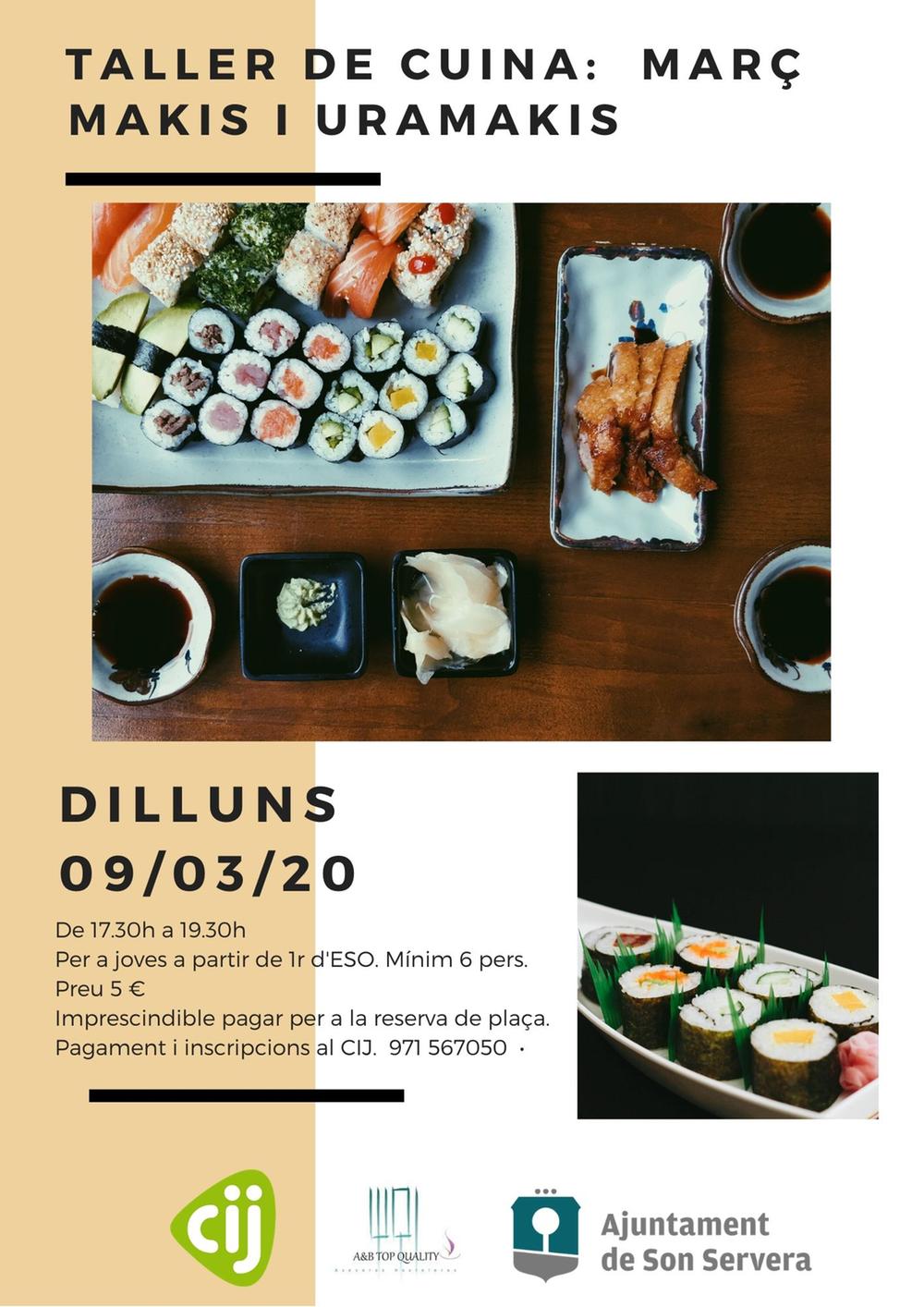 Taller de cocina: makis y uramakis