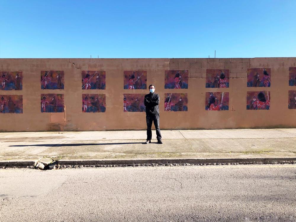 Un mural de arte urbano con motivo de la fiesta de Sant Antoni se suma a la ruta Color Millor