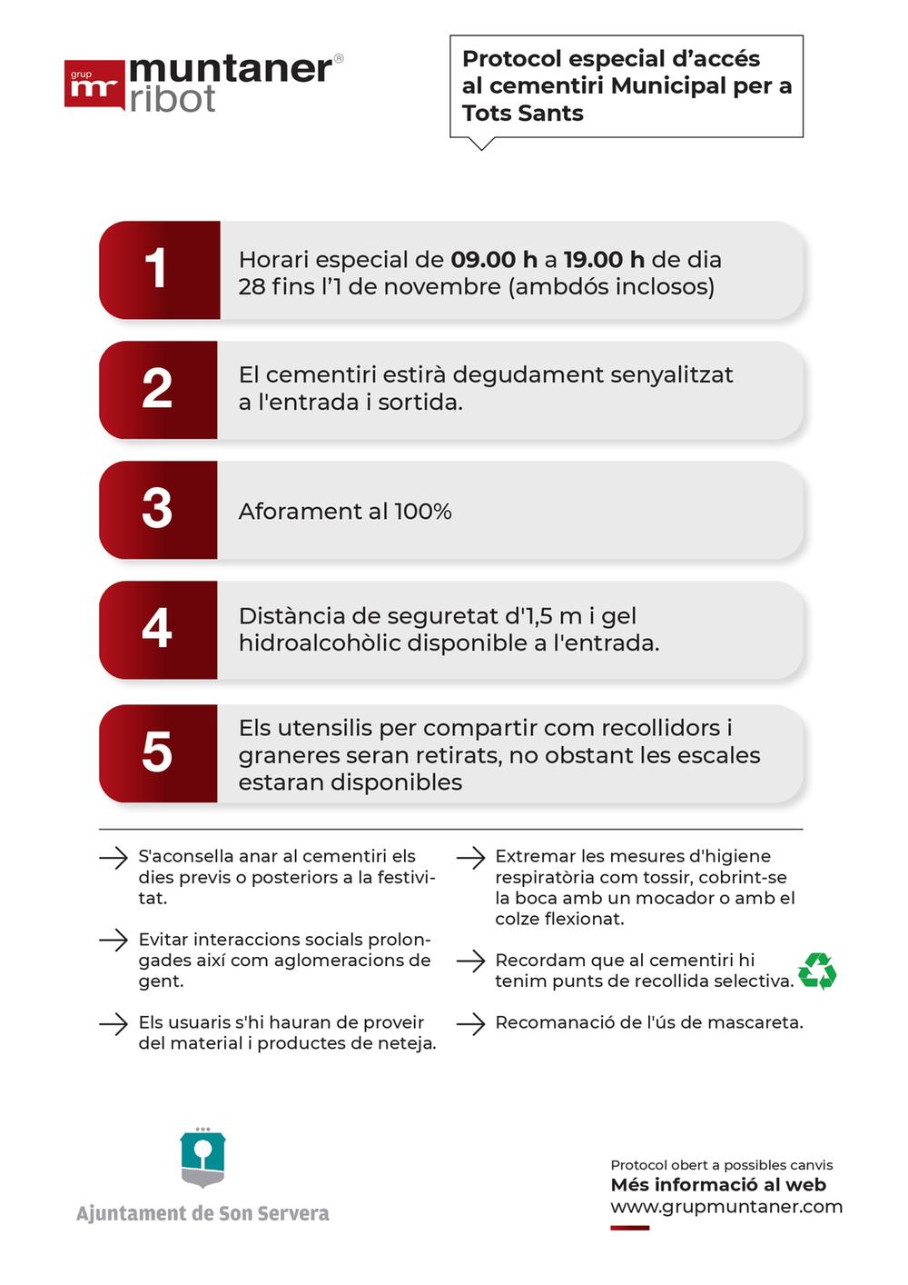 S'amplia l'horari del cementiri municipal per Tots Sants