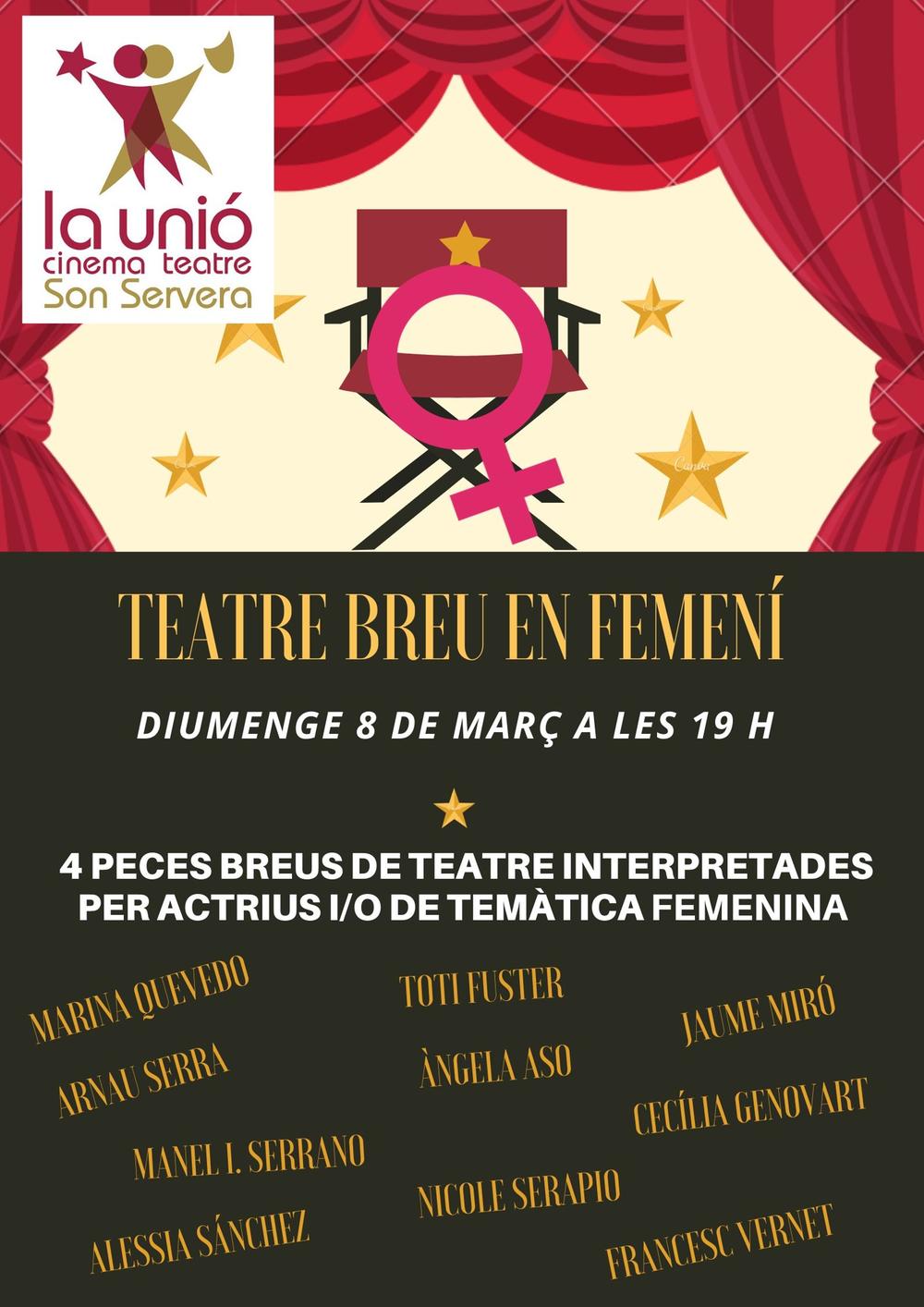 Teatro breve en femenino