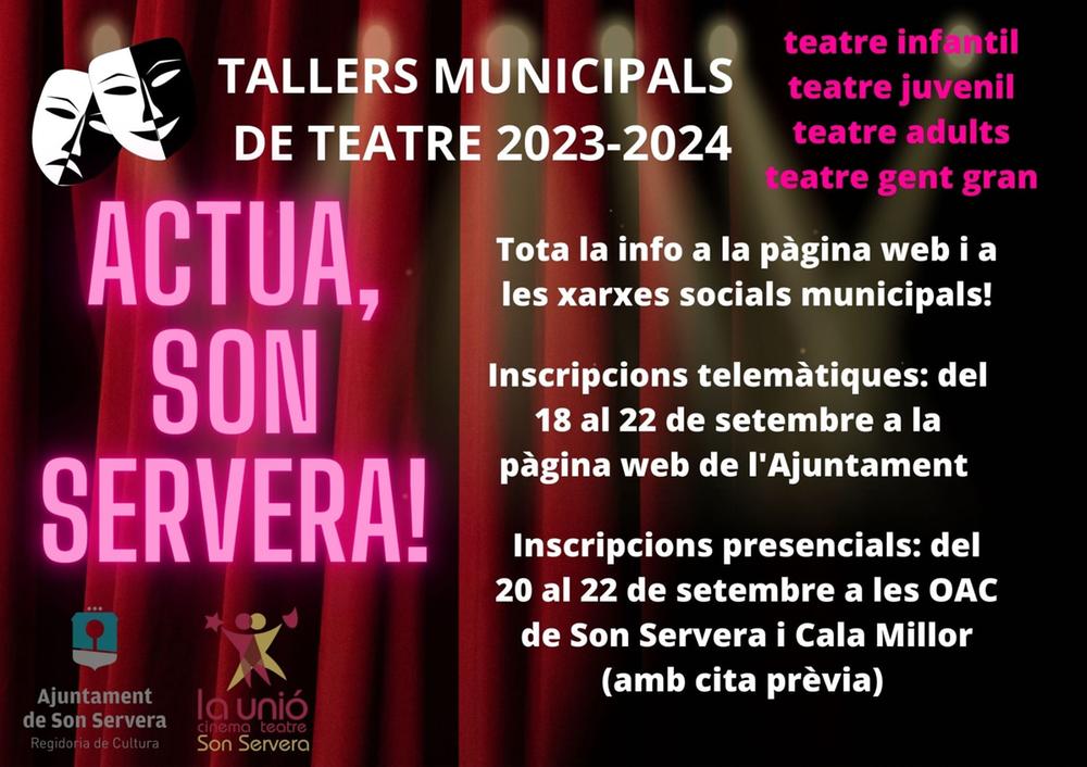 Inscripcin talleres municipales de teatro